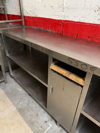 MUEBLE ALTO BARRA CAFE inoxidable industrial