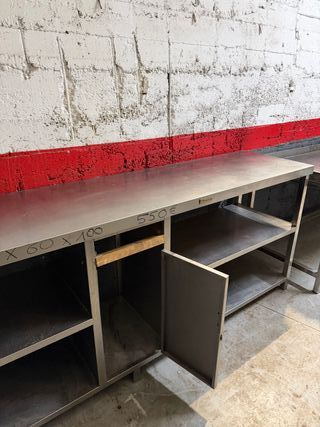 MUEBLE ALTO BARRA CAFE inoxidable industrial