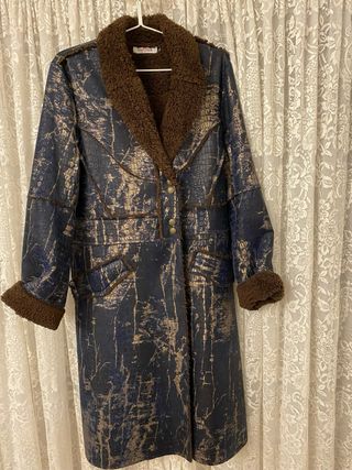 Abrigo Myuse antelina forro borreguillo