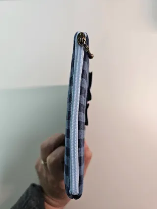 Funda Kindle Cuadros Vichy Azul Marino