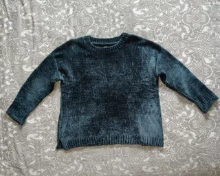 Jersey chenilla Stradivarius verde azulado