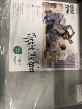 Alfombra tacto suave gris