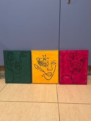 Lienzos pintados a mano (Pack 3)