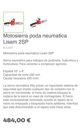 Motosierra de aire LISAM