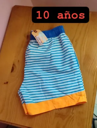 Pantalón corto niño 10 años rayas