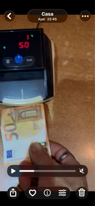 Detector y contador billetes falsos