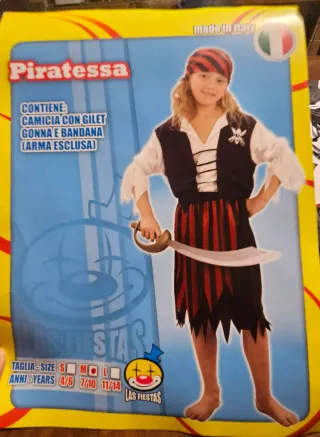 Costume Carnevale Pirata Bambina