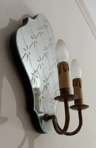 Lampara Aplique Veneciano Art Decó Años 40