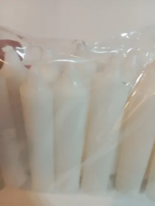 20 Candele Bianche 10cm