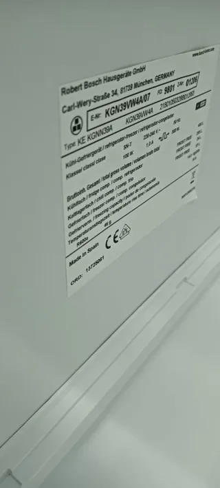 Nevera Combi Bosch Blanca no Frost energía A+++