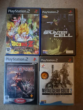 Lote 4 Juegos PS2: God of War, MGS2, Splinter Cell