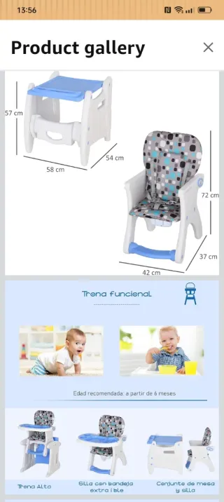 Silla de bebé 2 en 1