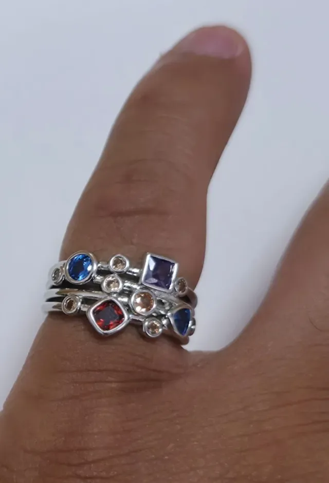 Anillo de Plata 925 - Talla 8/9 - Brillante