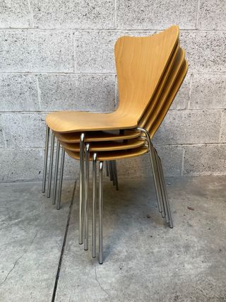 SET 4 SEDIE VINTAGE LEGNO CURVATO FAGGIO STILE