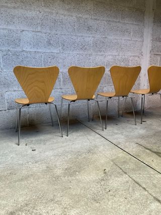 SET 4 SEDIE VINTAGE LEGNO CURVATO FAGGIO STILE