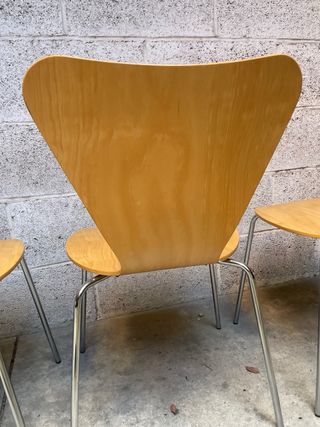 SET 4 SEDIE VINTAGE LEGNO CURVATO FAGGIO STILE