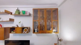 Mueble de salón nogal macizo 322cm