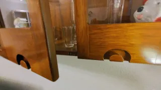 Mueble de salón nogal macizo 322cm