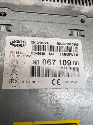 Rádio GPS Magneti Marelli RNEG2 + Ecrã Peugeot