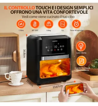 Freidora Aire Aigostar 12L Multifunción