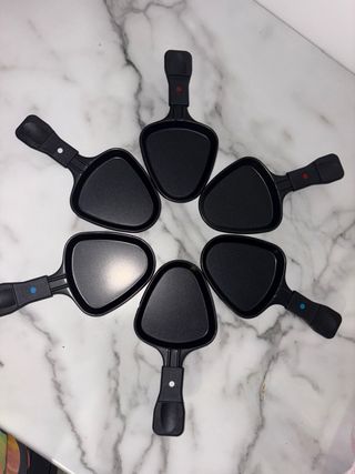 Sin usar Plancha Eléctrica Raclette con 6 sartenes