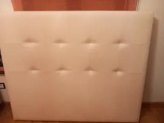 Cabecero polipiel blanco