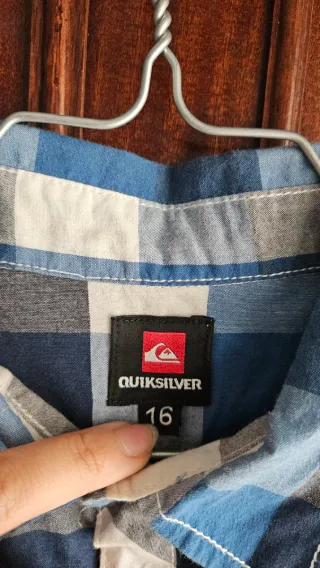Camisa Quiksilver cuadros azul Talla L