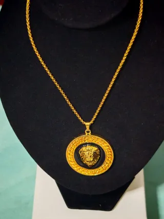 Colgante León Chapado Oro 18k Negro