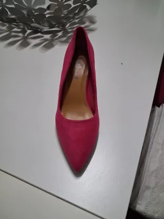 Zapatos de tacón rosa fucsia desde la talla 35 a l