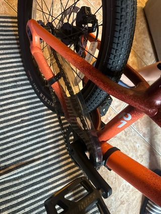 Bicicleta naranja, Nueva