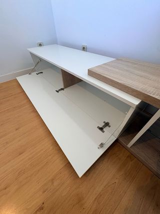 Mueble TV IKEA Blanco y Madera