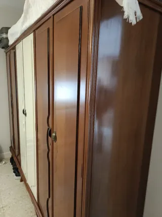 Armario 6 puertas 4 cajones madera