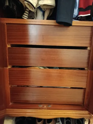 Armario 6 puertas 4 cajones madera