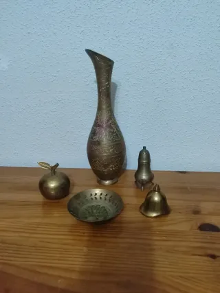 Lote artículos bronce vintage