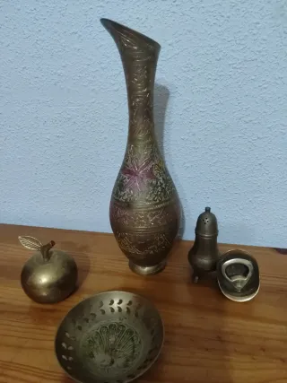 Lote artículos bronce vintage