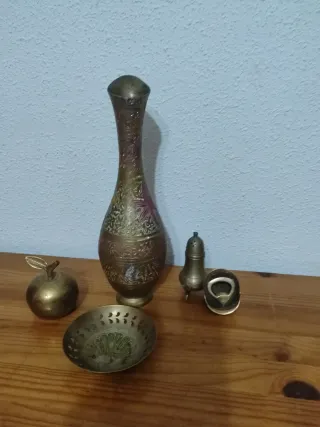 Lote artículos bronce vintage