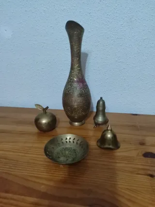 Lote artículos bronce vintage