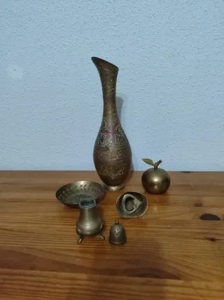 Lote artículos bronce vintage