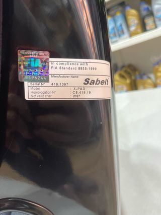 Asiento de coche Sabelt X-Pad FIA Fia 2027
