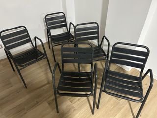 Conjunto 5 Sillas Aluminio Exterior