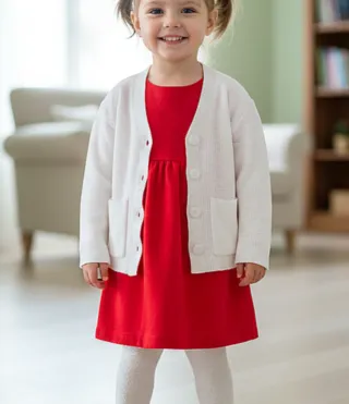 Cardigan bianco Zara 104 cm