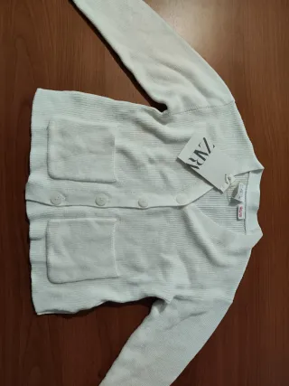 Cardigan bianco Zara 104 cm