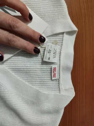 Cardigan bianco Zara 104 cm