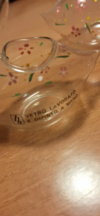 Coppia Cigni Vetro Vintage Decorati