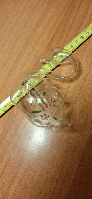 Coppia Cigni Vetro Vintage Decorati