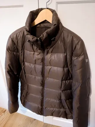 Plumífero Zara Mujer Marrón Chocolate Talla XL