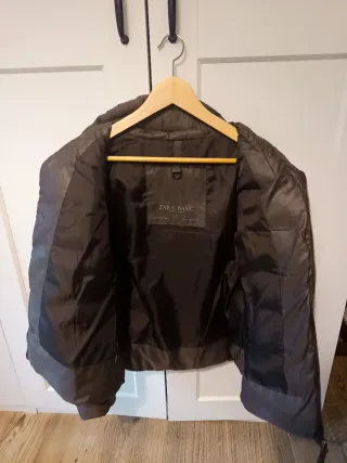 Plumífero Zara Mujer Marrón Chocolate Talla XL