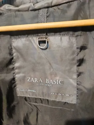 Plumífero Zara Mujer Marrón Chocolate Talla XL