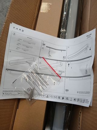 Lampara de techo Faro VIA Black 112cm