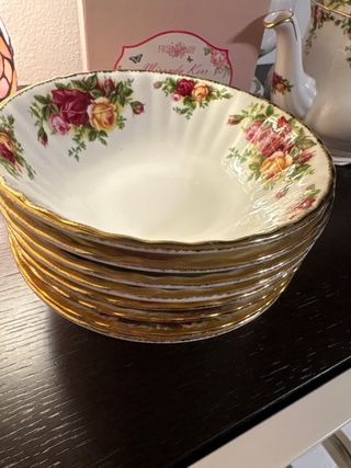 Royal Albert Piatto Decorato Fiori Oro